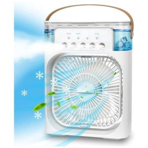 Climatizador de Ar, USB, Individual, Luz LED, 3 Velocidades, 110v, AULINK, Branco