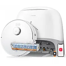 Robô Aspirador e Mop Roborock Qrevo Curv 2 Flow 20.000Pa Autolimpeza Tempo Real IA Antienroscamento