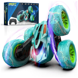 Roccoss ROCK15S Carrinho de Controle Remoto 360 de Rotação com Luz LED, Off Road, Verde