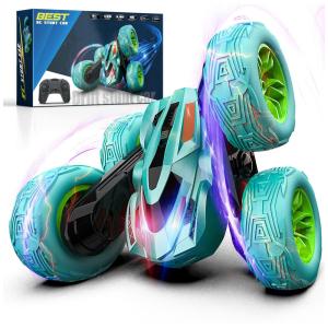 Roccoss ROCK15S Carrinho de Controle Remoto 360 de Rotação com Luz LED, Off Road, Verde