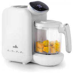 Processador de Alimentos para Bebês Multifuncional com Controle Digital, 110V 300W, BABYMUST, Branco