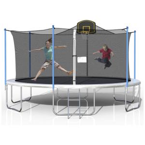 Cama Elastica Infantil com Diâmetro , Cesta de Basquete e Rede de Proteção para até 150 kg, TATUB MRA07, Verde