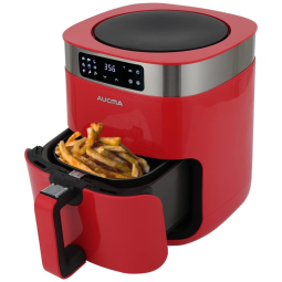 Fritadeira Elétrica Air Fryer 6L, com Painel de Controle Digital, 1500W, 110v, AUCMA, Vermelho