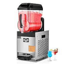 Máquina de Slush Raspadinha VEVOR 12L Comercial Aço Inox Frozen Drinks Preta 240V
