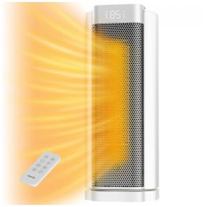 Aquecedor Doméstico de 1500W com Controle Remoto, Oscilação de 70° e Termostato AI - Silencioso, Portátil e Seguro,AEOCKY