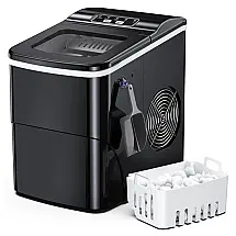 Máquina de Gelo Automática Capacidade 2L, Aço Inoxidável com Painel de Controle, 110v, FZF, Preto