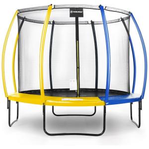 Cama Elastica Infantil com Diâmetro e Rede de Proteção para até 180 kg, WIN.MAX, Azul