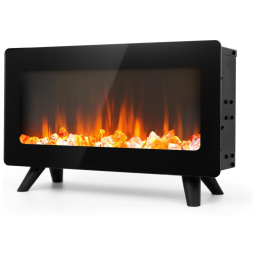 Lareira Elétrica Portátil com Chamas Realistas, Efeitos Chama de LED e Baixo Ruído, 110V 1500W, FLAME&SHADE, Preta