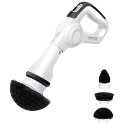 Escova Elétrica Rotativa 360 sem Fio com 2 Velocidades e 3 Acessórios, Branca, 110v, MECO, Branco