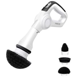 Escova Elétrica Rotativa 360 sem Fio com 2 Velocidades e 3 Acessórios, Branca, 110v, MECO, Branco