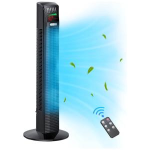 Ventilador de Torre PARIS RHÔNE TF01120 com Controle Remoto e Tela LED, Preto