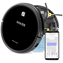 Aspirador de Pó Robô 2600Pa, Capacidade 510 mL, Recarregável, IMASS S2, Preto