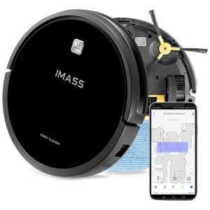 Aspirador de Pó Robô 2600Pa, Capacidade 510 mL, Recarregável, IMASS S2, Preto