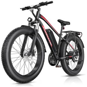 Bicicleta Elétrica Dobrável Funhang EB-S1 26" | Motor 1000W, Bateria 48V 13Ah Removível, 7 Velocidades, 5 Modos de Condução