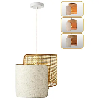 BAMWUAN Luminária Pendente Boho com