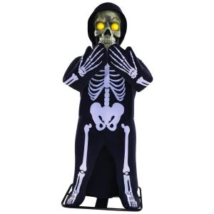 Animatronico de Esqueleto para Decoração de Halloween com Sons, Movimento e Sensor IR