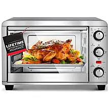 Forno Elétrico de Bancada com 3 Configurações em Aço Inoxidável, 1200W, 110v, GO4MAX, Prateado