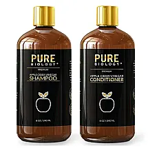 Shampoo e Condicionador Óleo de Argan Jojoba Mamona Contra Caspa Homens e Mulheres 240ml, PURE BIOLOGY, Marrom Escuro