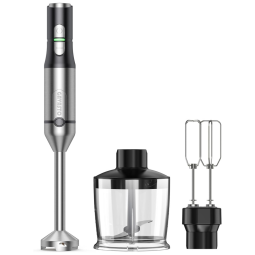 Batedeira de Imersão GAVASTO JHB328 - Motor Potente de 1000W, Lâminas de Titânio, 15 Velocidades e Modo Turbo, Acessórios de Cozinha