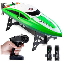 H102 Barco de Controle Remoto para Adultos até 32km por hora, Recarregável, FORCE1, Verde
