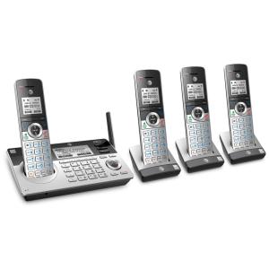 Telefone sem Fio DECT 6.0 Bluetooth Connect to Cell com 4 Aparelhos, ATT TL96477, Preto