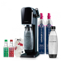 Máquina Para Gaseificar Água com CO2, Garrafas DWS e Sabores Bubly Drops, SodaStream, Preta