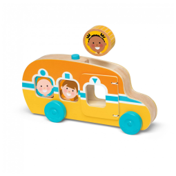 Ônibus Infantil GO Tots de Madeira com 3 Peças para Crianças Acima de 3 Anos, Melissa & Doug