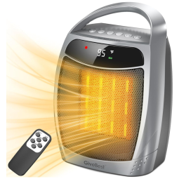 Aquecedor Portátil GiveBest 1500W: Controle Remoto, Timer 12h, Modo Eco, Modo Ventilador. Aquecimento Rápido Cerâmica PTC.