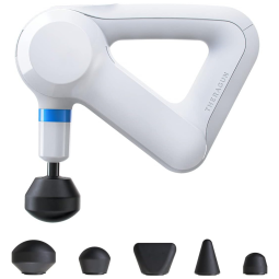Massageador Pistola Elétrico Profissional Sem Fio 5 Acessórios, THERAGUN, Branco