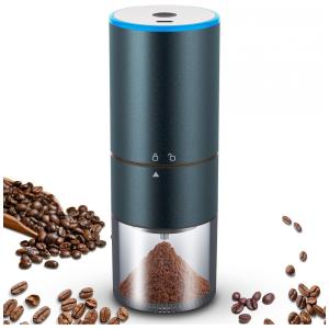Moedor de Café Elétrico Portátil Ajustável com 5 Configurações de Moagem, 110V, PETIMETI, Azul