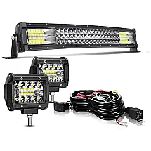 Farol de Milha LED Off Road TURB0 SII 120W Alumínio Fundido à Prova Dágua Poeira Ferrugem, TURBOSII 120WCV18W WIRM, Preto
