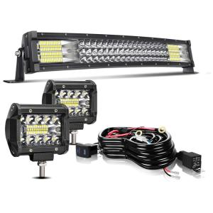 Farol de Milha LED Off Road TURB0 SII 120W Alumínio Fundido à Prova Dágua Poeira Ferrugem, TURBOSII 120WCV18W WIRM, Preto