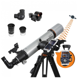 Telescópio Astronômico 26x66 Aplicativo StarSense Compatível com iPhone e Android, Celestron StarSense Explorer DX 102AZ, Cinza