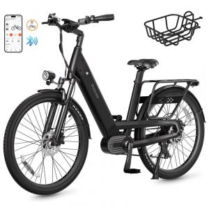 Bicicleta Elétrica VITILAN L5 com Sensor de Torque, Motor de 500W, 25Mph, Ebike Passo A Passo para Adultos Mulheres Homens, Bateria de Longo