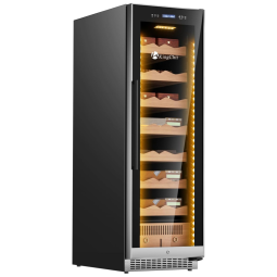 Umidor para Charutos Elétrico 425L com Capacidade para 2200 Charutos, Display Digital, Higrômetro de Gaveta e Sistema de Umidificação