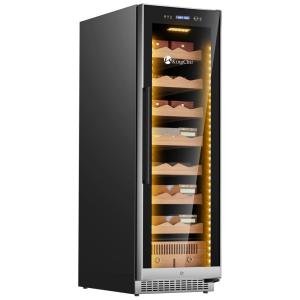 Umidor para Charutos Elétrico 425L com Capacidade para 2200 Charutos, Display Digital, Higrômetro de Gaveta e Sistema de Umidificação