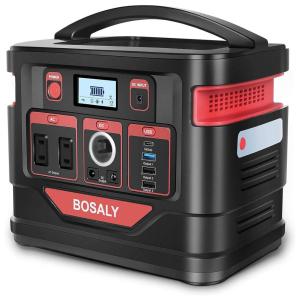 BOSALY Gerador de Energia Solar Portátil a Bateria de Lítio 110V 300W 296Wh com 2 Tomadas AC e 4 USB