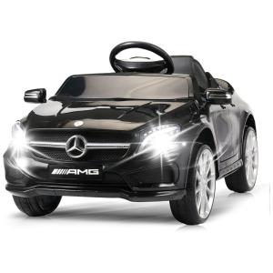 Costzon Ride Carrinho, Carro Elétrico Mercedes Benz, 1 lugar, 12V, com controle remoto, USB MP3, 3 km por hora, 3 a 6 anos, TOBBI, Preto