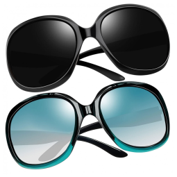 Óculos de Sol Feminino Polarizados com Proteção UV, Joopin D06, 2 Unidades, Preto e Verde Degradê