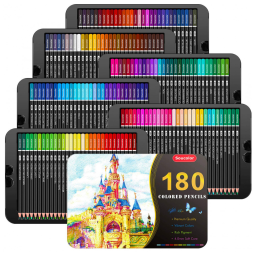 Kit Lápis de Cor Profissional com Estojo 180 peças, Soucolor