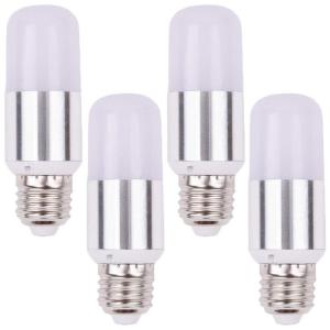 Lâmpadas LED Milho 12W E26/E27, Kit 4 Unidades, Equivalente 100W Incandescente, Luz Quente 3000K, Para Lustres, Candelabro,Lxcom Lighting