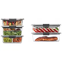 Rubbermaid Conjuntos de Potes Herméticos p, Alimentos, 8 Unidades