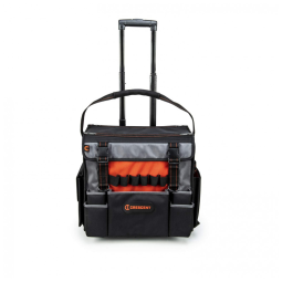Bolsa de Ferramentas Organizadora com Rodas e 35 Compartimentos, CRESCENT CTBR1850, Preto