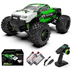 Carrinho de Controle Remoto Off Road até 36 km por hora, Escala 118, Idade Recomendada 8, DEVIVAE 005, Cinza