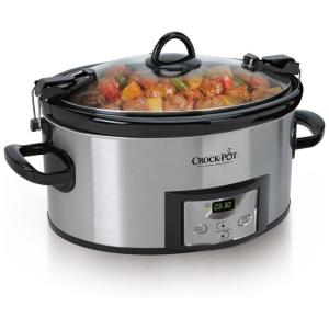 Panela Elétrica 5.6L Programável com Temporizador Digital, 240W, 110V, CROCK POT SCCPVL610 S A, Prateado
