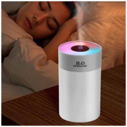 Umidificador Portátil GBSELL com Luzes Led e Carregamento USB, Branco