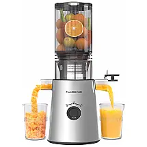 Espremedor de Sucos Lento, para Frutas e Legumes Inteiros, Aço Inoxidável, Fácil de Limpar, Pureza de Suco de 99,6%, Capacidade de 1