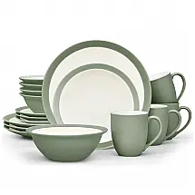 Jogo de Jantar Noritake Colorwave Green Curve 16 Peças Verde, Cerâmica, Acabamento Semi-Fosco Brilhante, Para 4 Pessoas