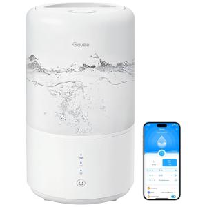 Umidificador Ultrassônico Portátil 3L com Aromaterapia, até 3H, Área 15m2, 110v, GOVEE H7141101, Branco