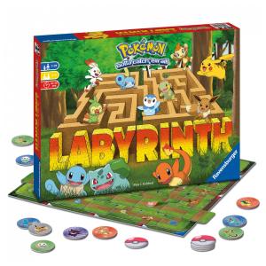 Jogo de Tabuleiro Labirinto Pokémon da Ravensburger - Aventura Estratégica em Labirinto para Noites em Família e Festas Pokémon -